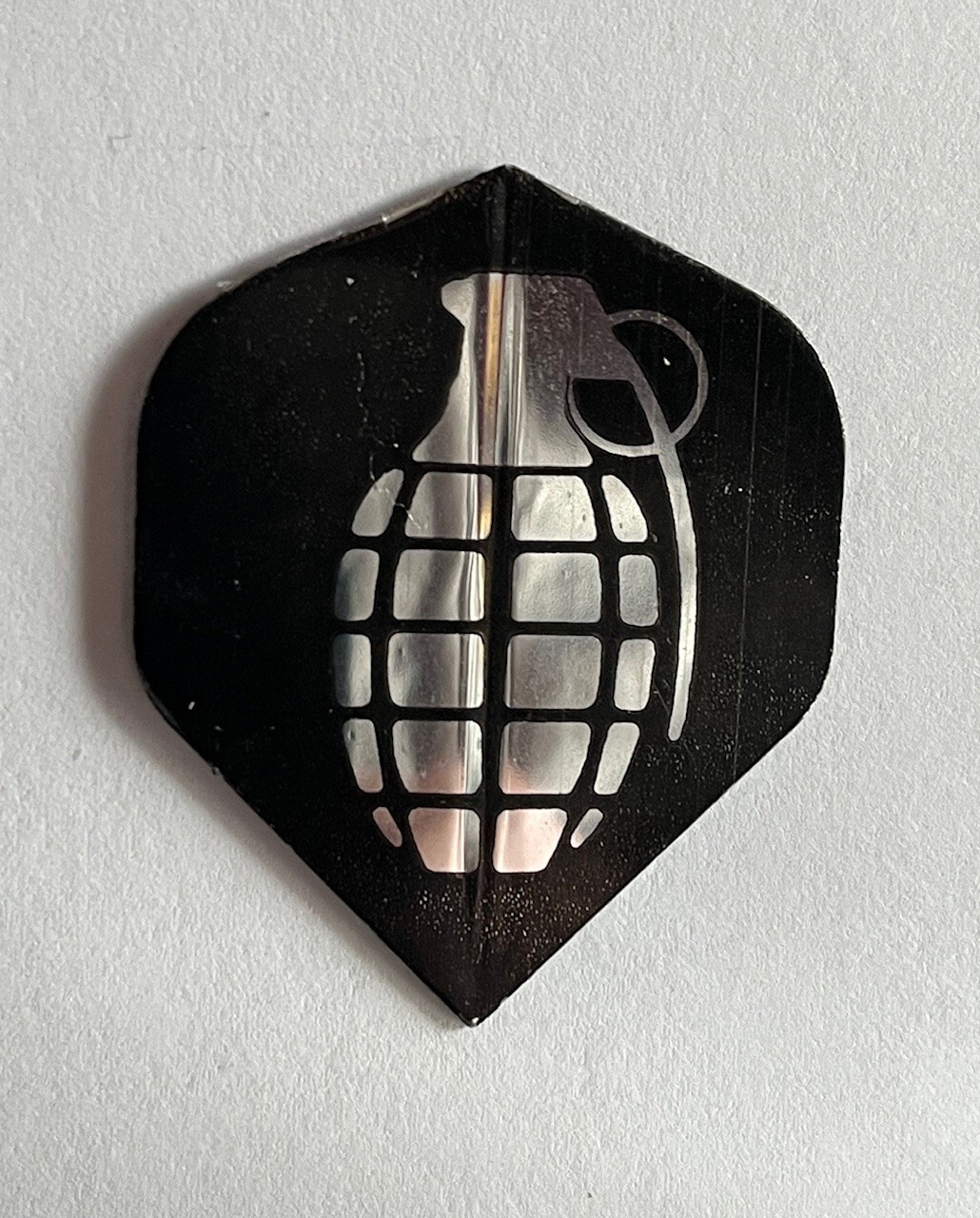 Dart Flights 10 sets Black and Silver HAND GRENADE Amerithon Standard Shape