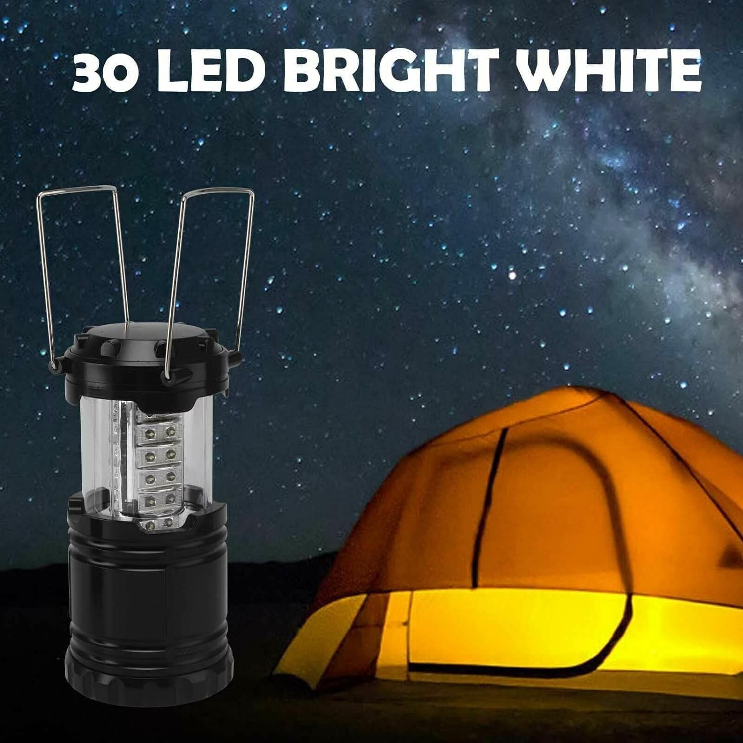 2pcs LED Camping Lantern Collapsible Portable LED Lanterns, Battery Powered E...
