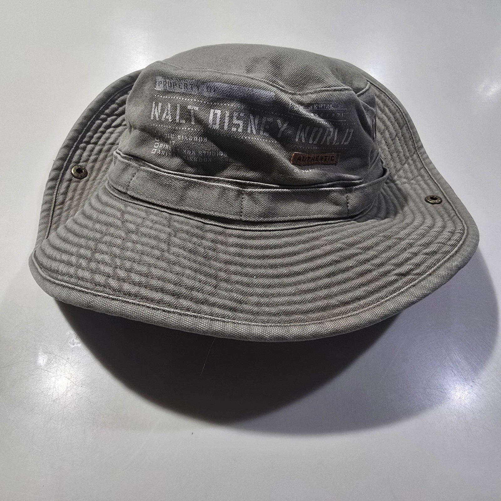 Walt Disney World Authentic Bucket Hat Adult Green Cotton Adventure Travel