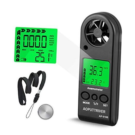 Anemometer Handheld Wind Speed Meter for Measuring Wind Speed 816B Pocket