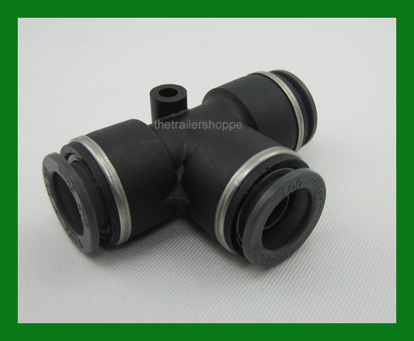 VelVac Push Lock Air Brake Composite Fitting DOT 1/2" Tube Union TEE 2 PC