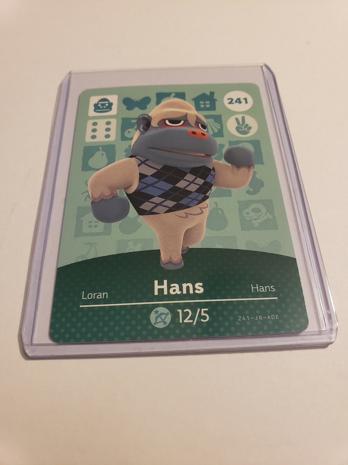 !SUPER SALE! Hans # 241 Animal Crossing Amiibo Card AUTHENTIC Series 3 NEW!