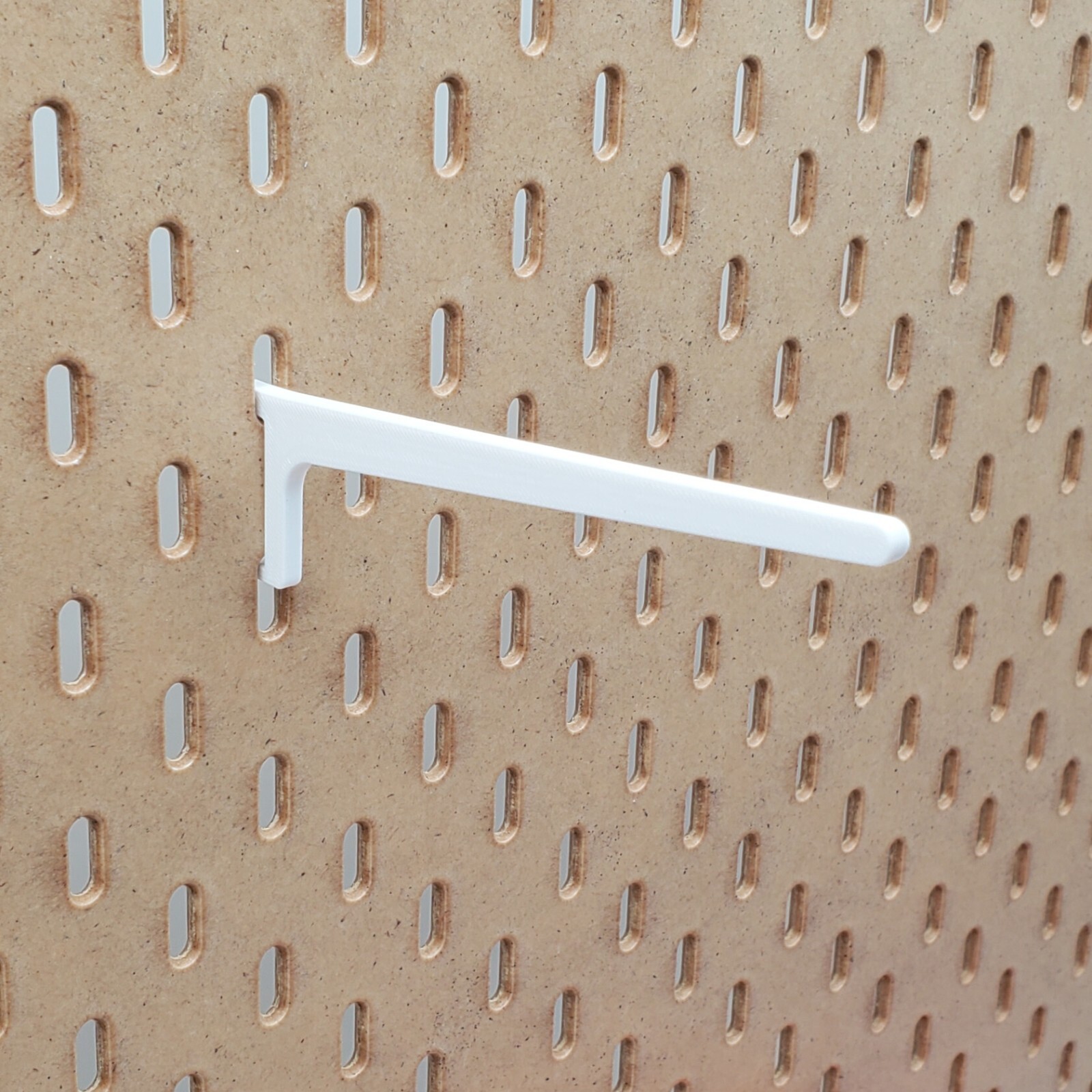10pk, Glossy White, 5" Large Spool Holder, IKEA SKADIS Pegboard Accessory