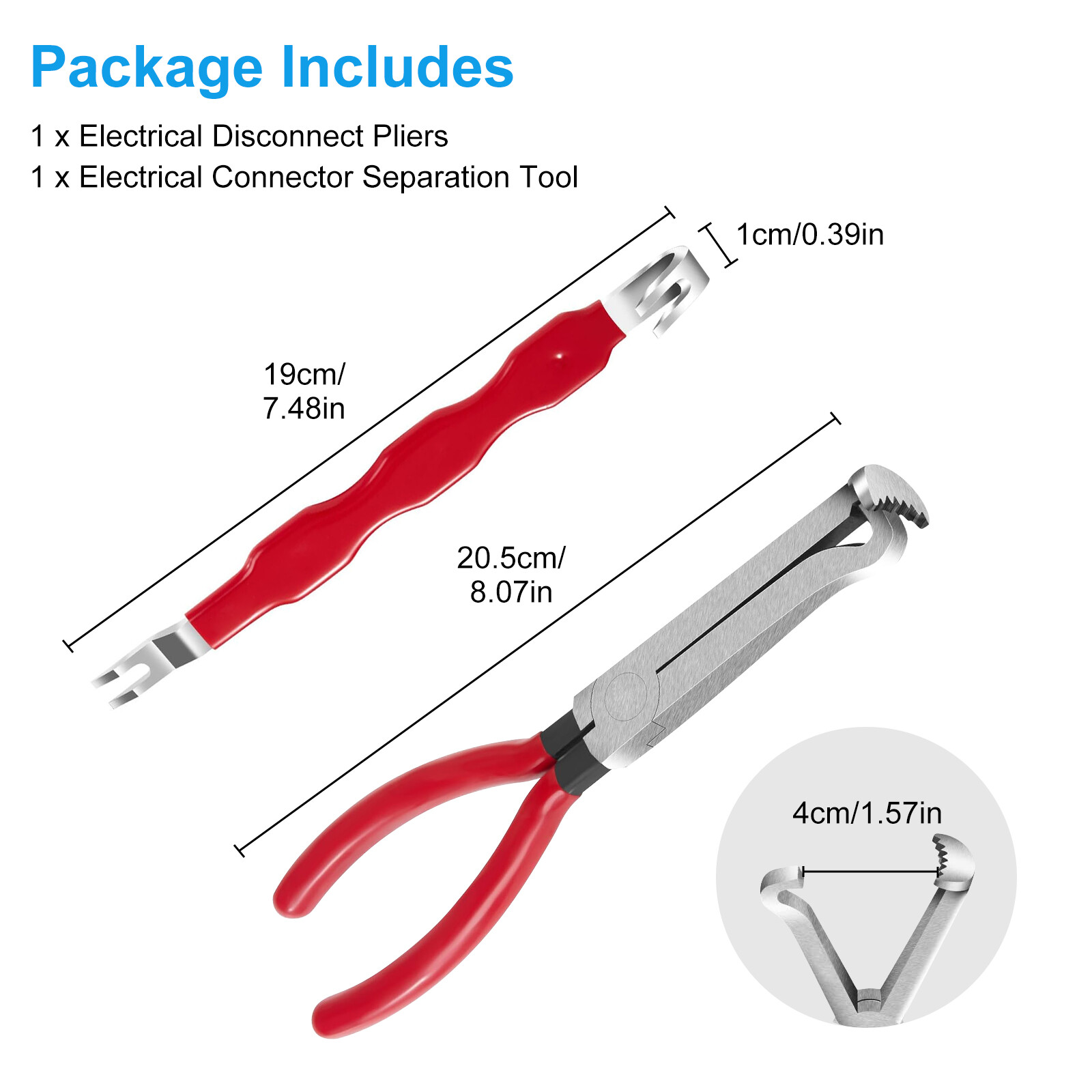 2PCS Electrical Disconnect Pliers & Connector Separator Removal Tool Kit for Car