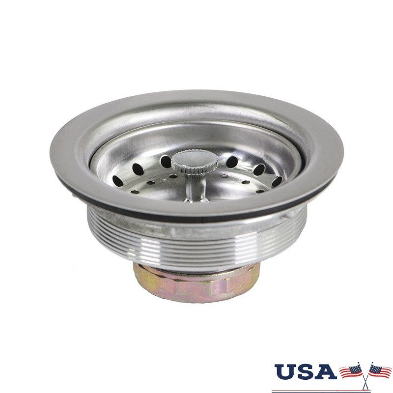 Stainless Steel Kitchen Sink Drain Assembly Anti-Clog Strainer Basket Tool New
