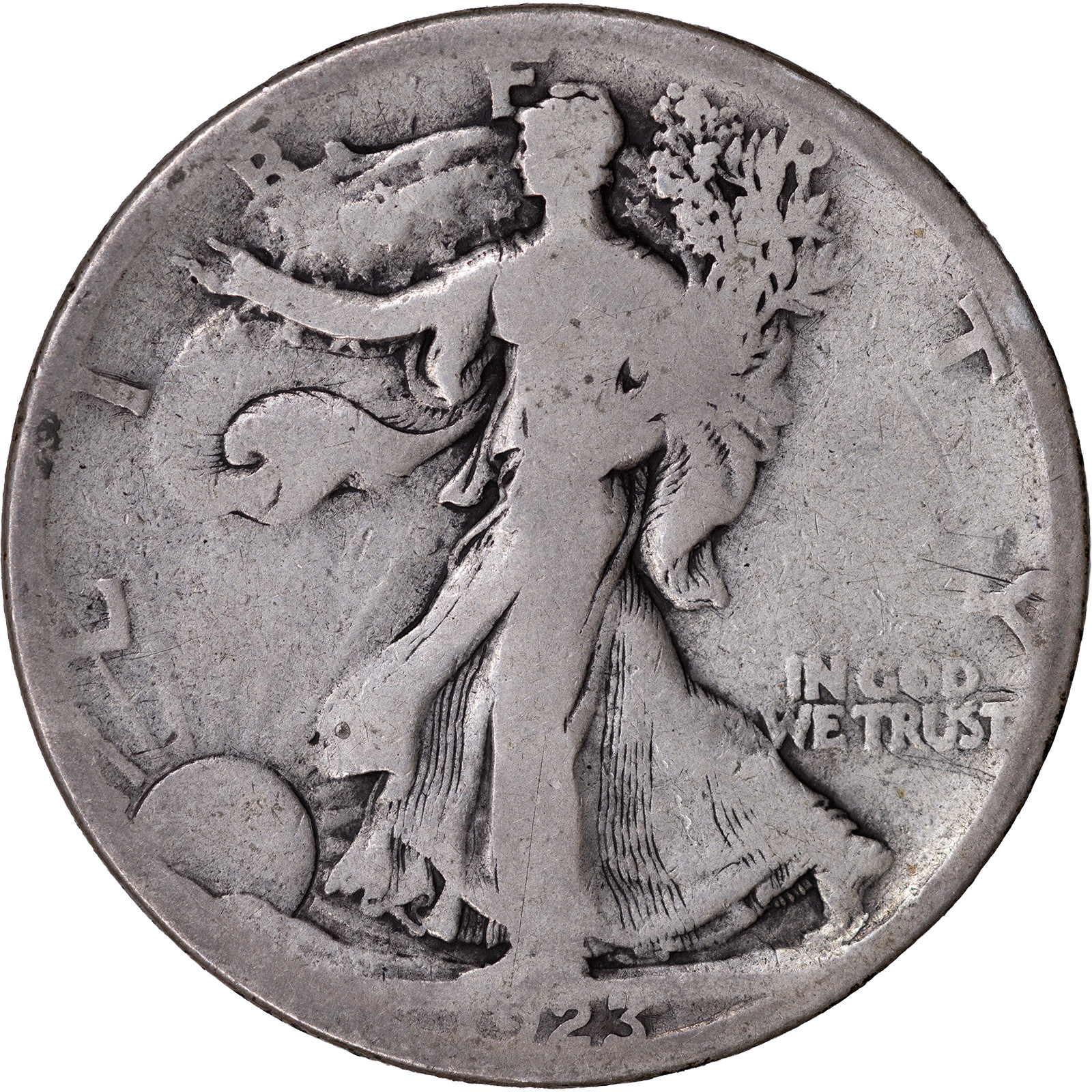 1923 S 50C Walking Liberty Half Dollar ~ AG