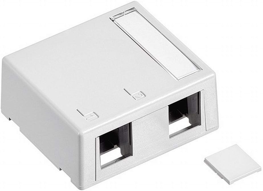 Surface-Mount QUICKPORT Box, Plenum Rated, 2-Port, 41089-2WP, White