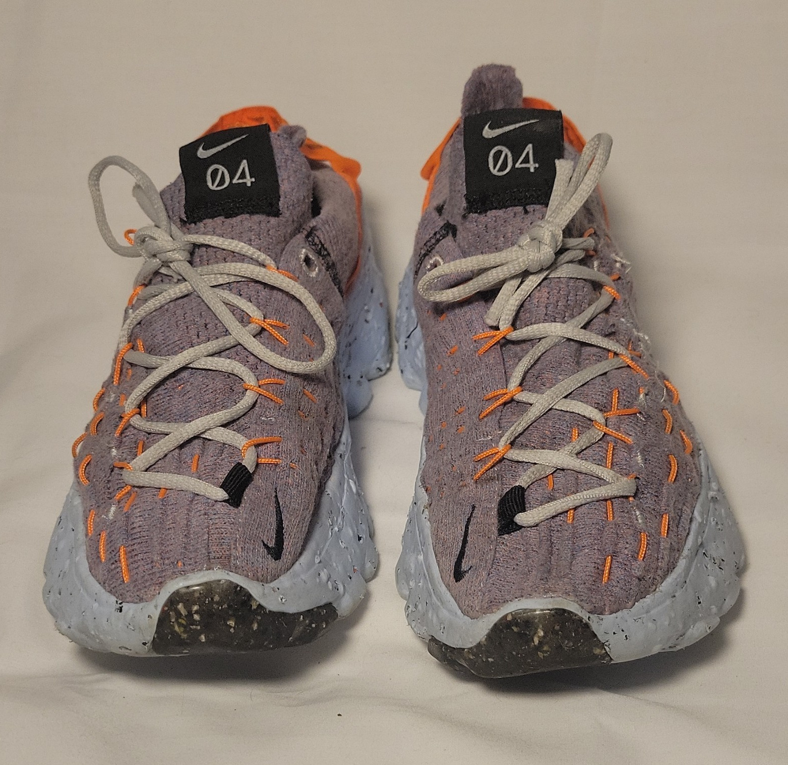 Nike Space Hippie 04 Low Top Lace Up Sneakers Gray/Orange/Blue CD3476