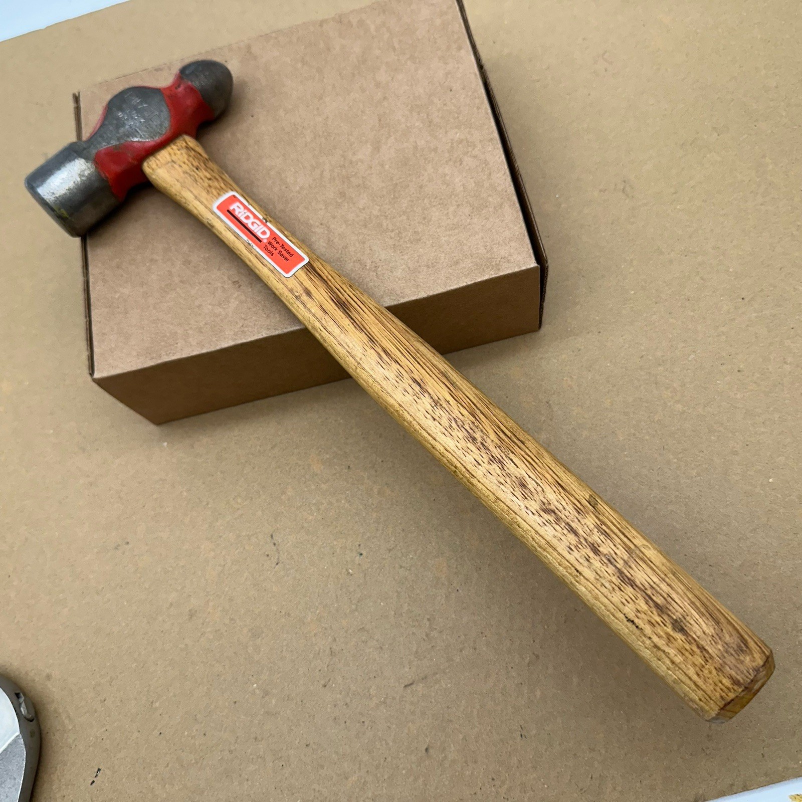 Vintage Ridgid 24oz Ball Pein Peen Hammer No 024 Made In USA Good Shape