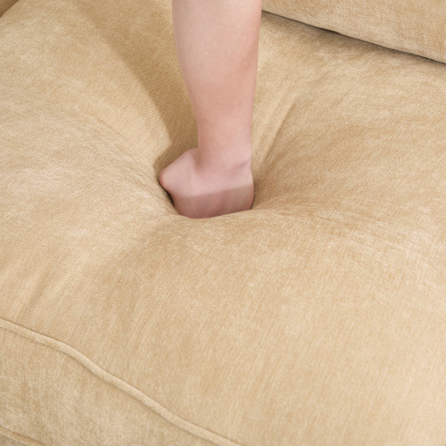 2 Seater Sofa With Footrest 2-Seat Sofa with 1 Movable Ottoman Soft Comfortable