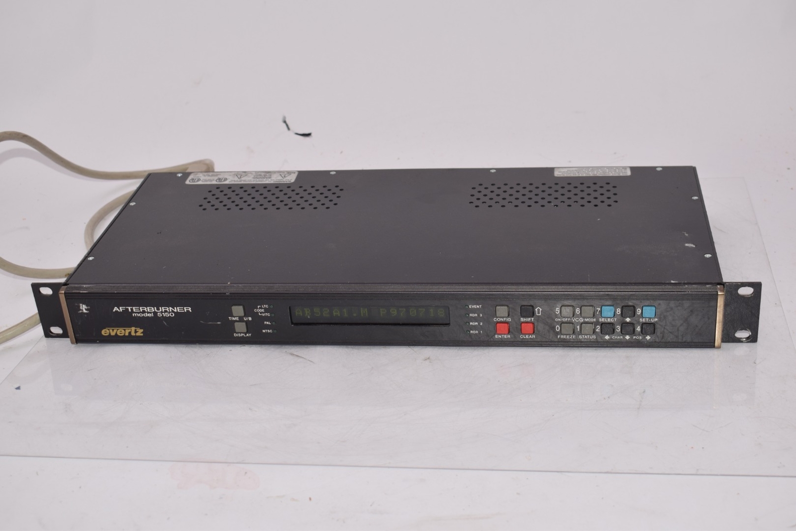 Evertz Afterburner 5150 Time Code Device 115/230V 50/60 Hz .2 Amps - Tested Work