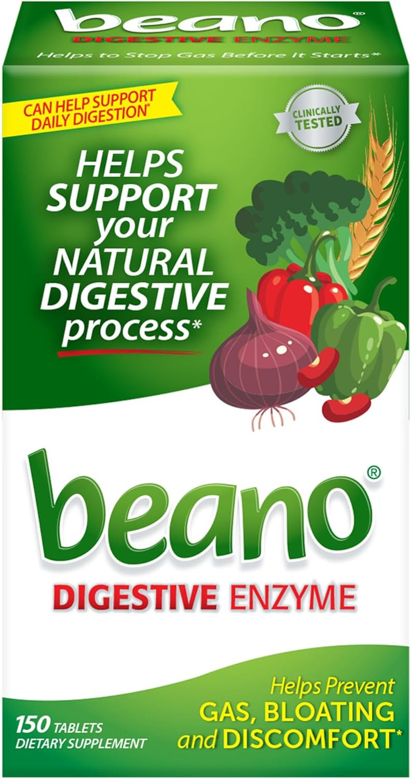 Beano Extra Strength Gas Relief Tablets 150 Count Multicolored Vegetarian