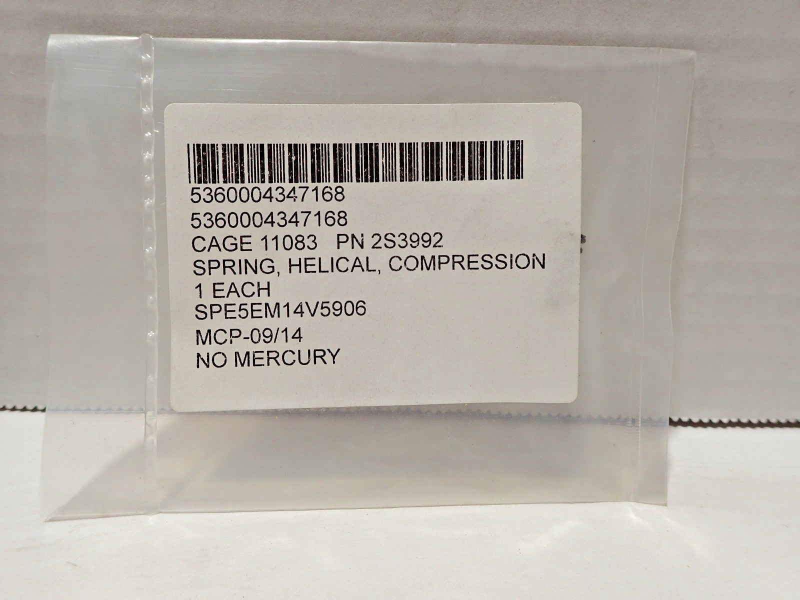 New Genuine OEM Cat 2S-3992 Caterpillar Compression Spring