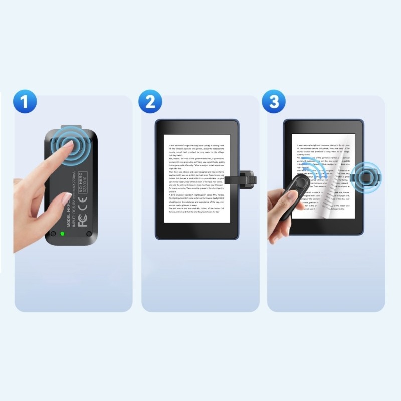 Portable Remote Page Turner Fast Response Ergonomic Clickers
