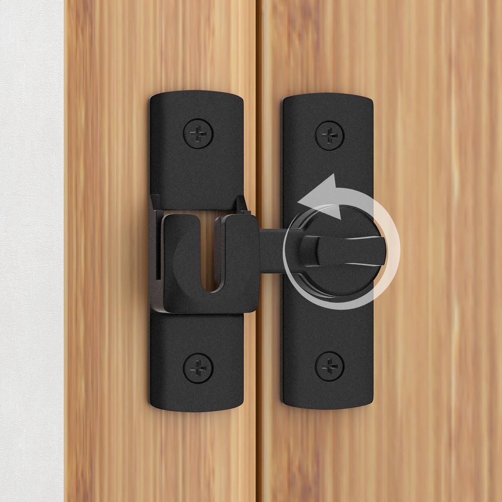 90/180 Degree Barn Door Lock, 3.1 Inch Sliding Barn Door Latch，Sliding Ga