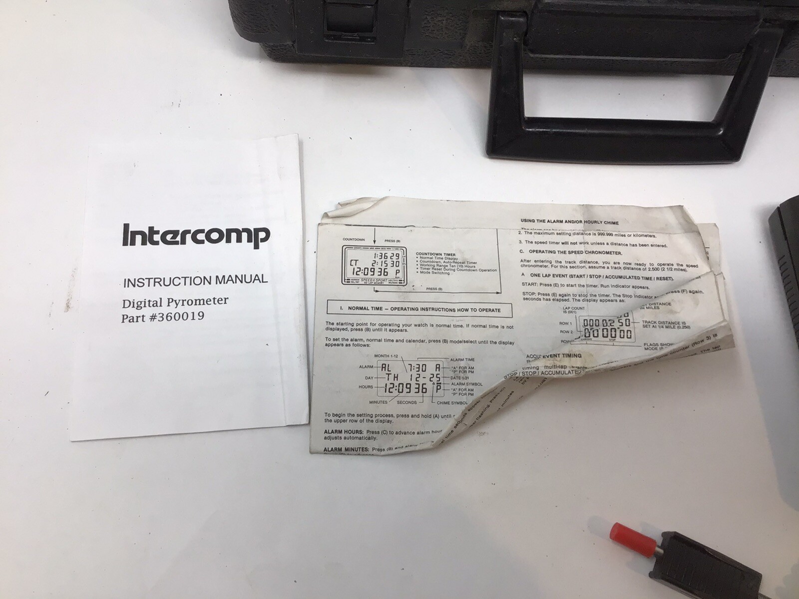 Intercomp Pyrometer Digital Thermometer Model 360019 w/ Case Tested Works