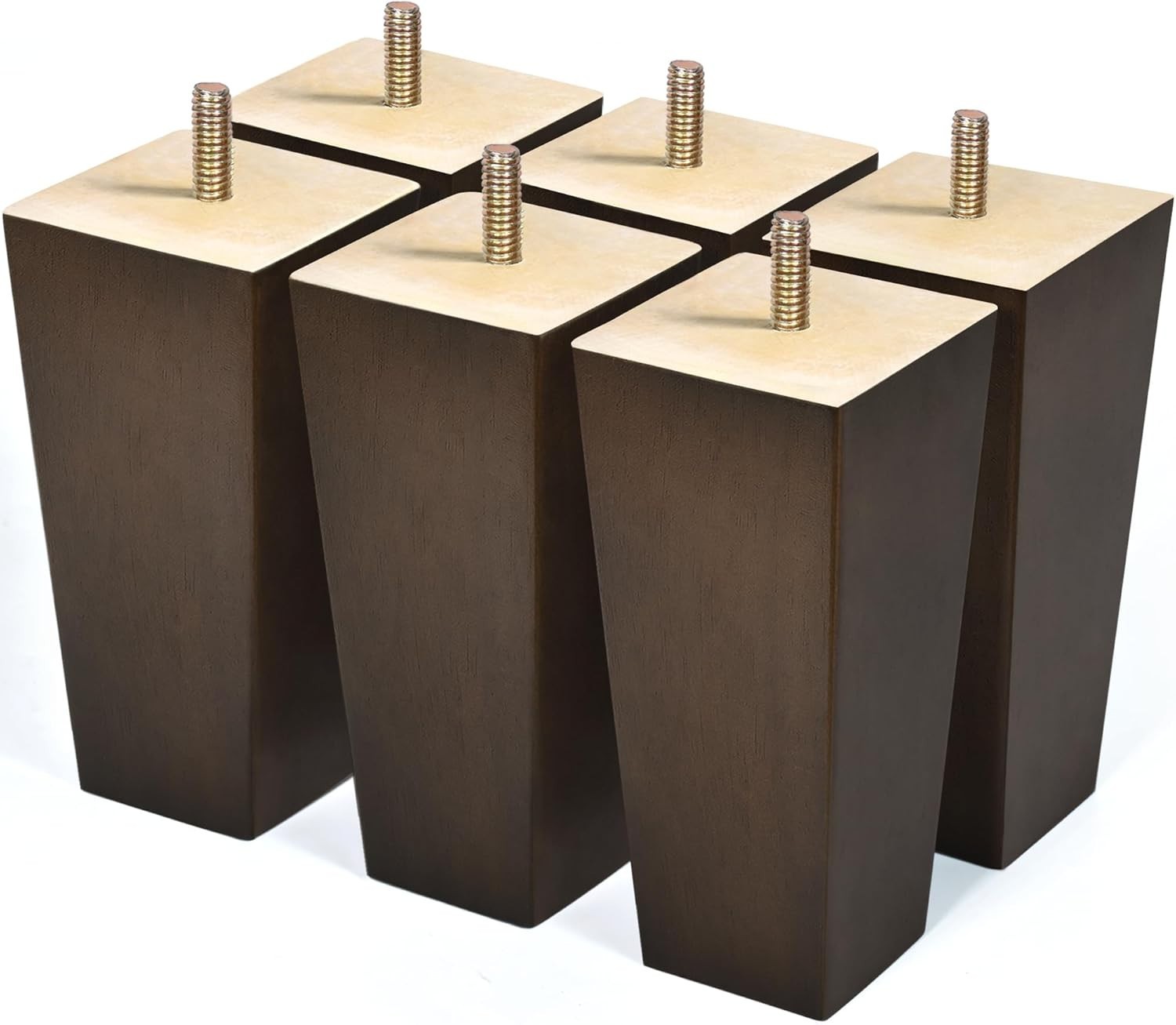 6 inch Furniture Legs Set of 6 Couch Legs Mid-Century Modern Replacement Sofa...