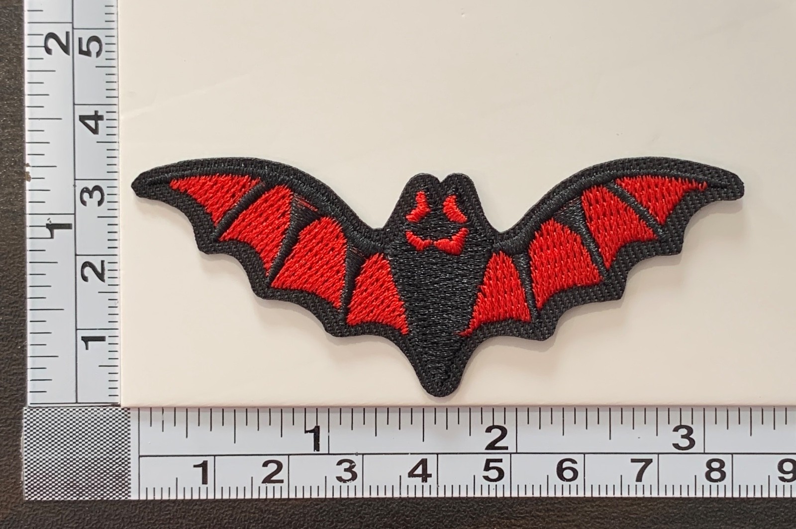 Vampire Bat Embroidered Iron On Patch