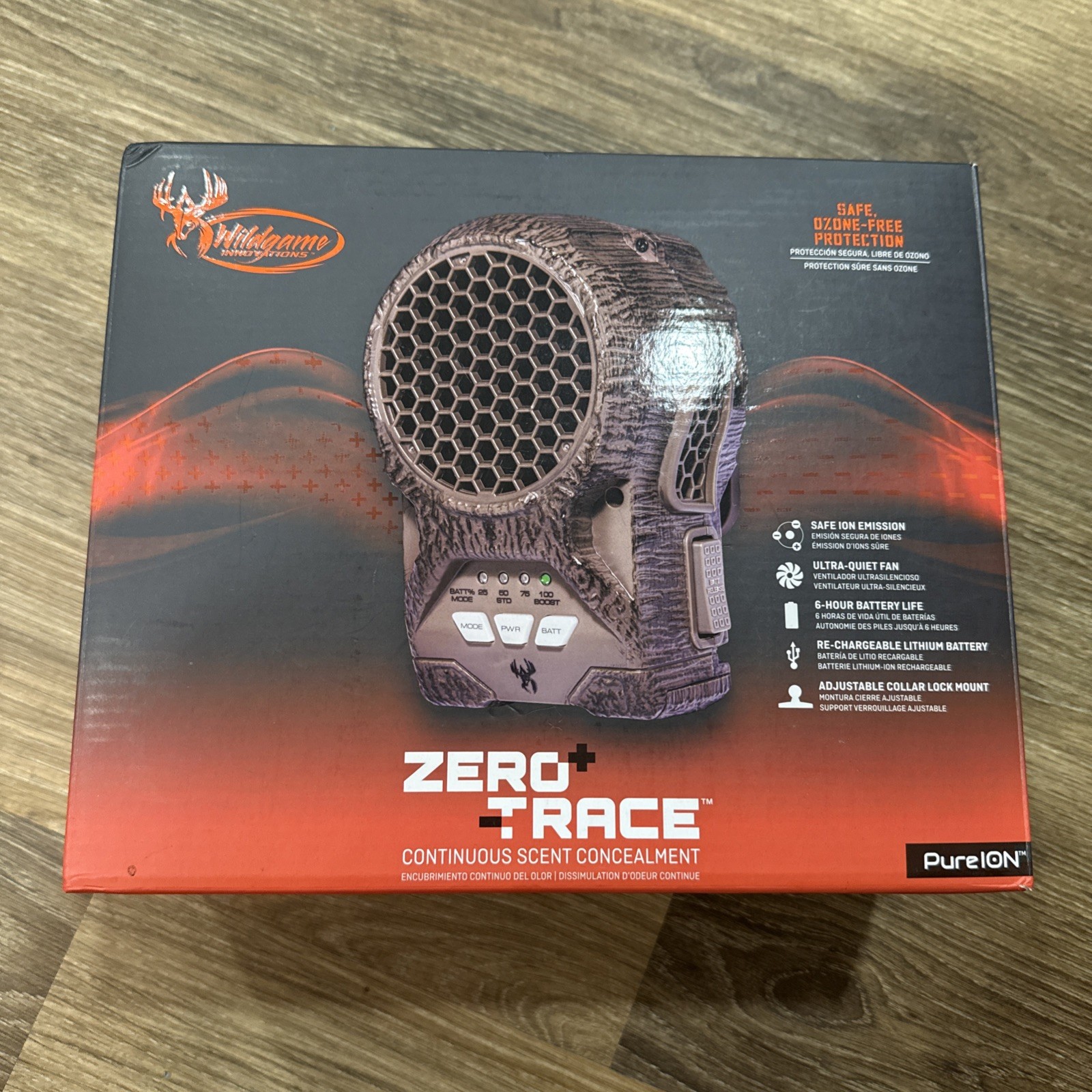 Wildgame Innovations Zero Trace Portable Scent Eliminator NEW OPENED BOX