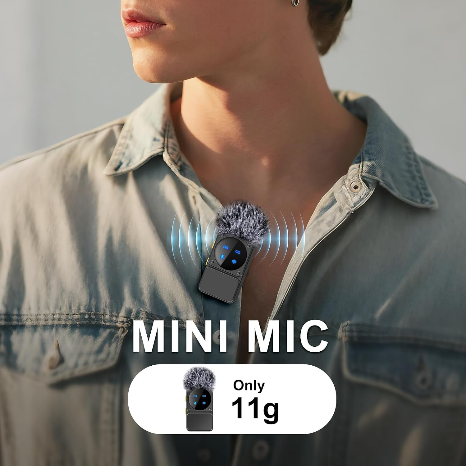 Mini Wireless Lavalier Microphone for Iphone Ipad Android with Lightning/Usb-C