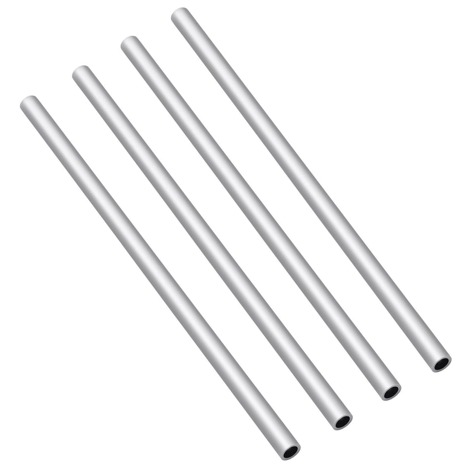 Aluminum Round Tube 1/8 OD Seamless Hollow Pipe 12 Length 4 PCS