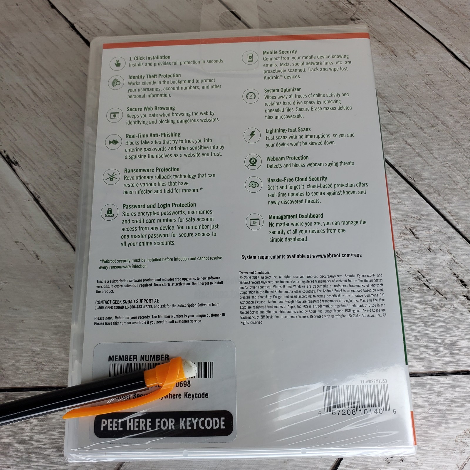 Webroot Internet Security with Antivirus [3 Devices PC, Mac, and Mobile] Sealed