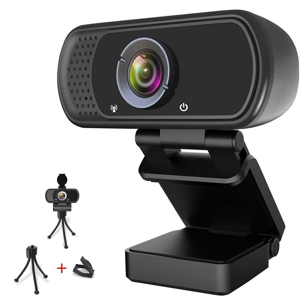 FHD Webcam 1080p Live Streaming Camera with Stereo Microphone for Desktop Laptop