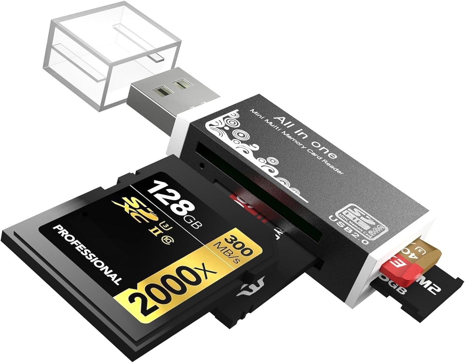 Ultra-Compact Micro SD Card Reader with Heavy-Duty Aluminum Design - 1Pack