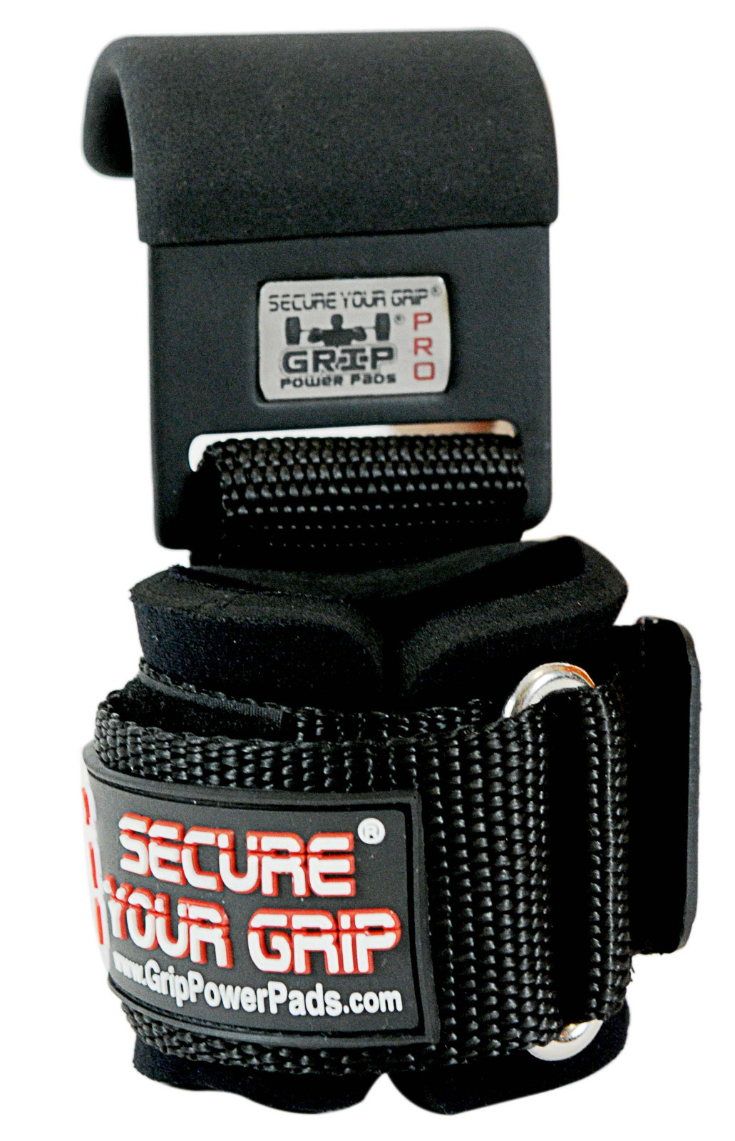 Power Weight Lifting Training Gym Hook Grips Straps Wrist Support Bandage Black
