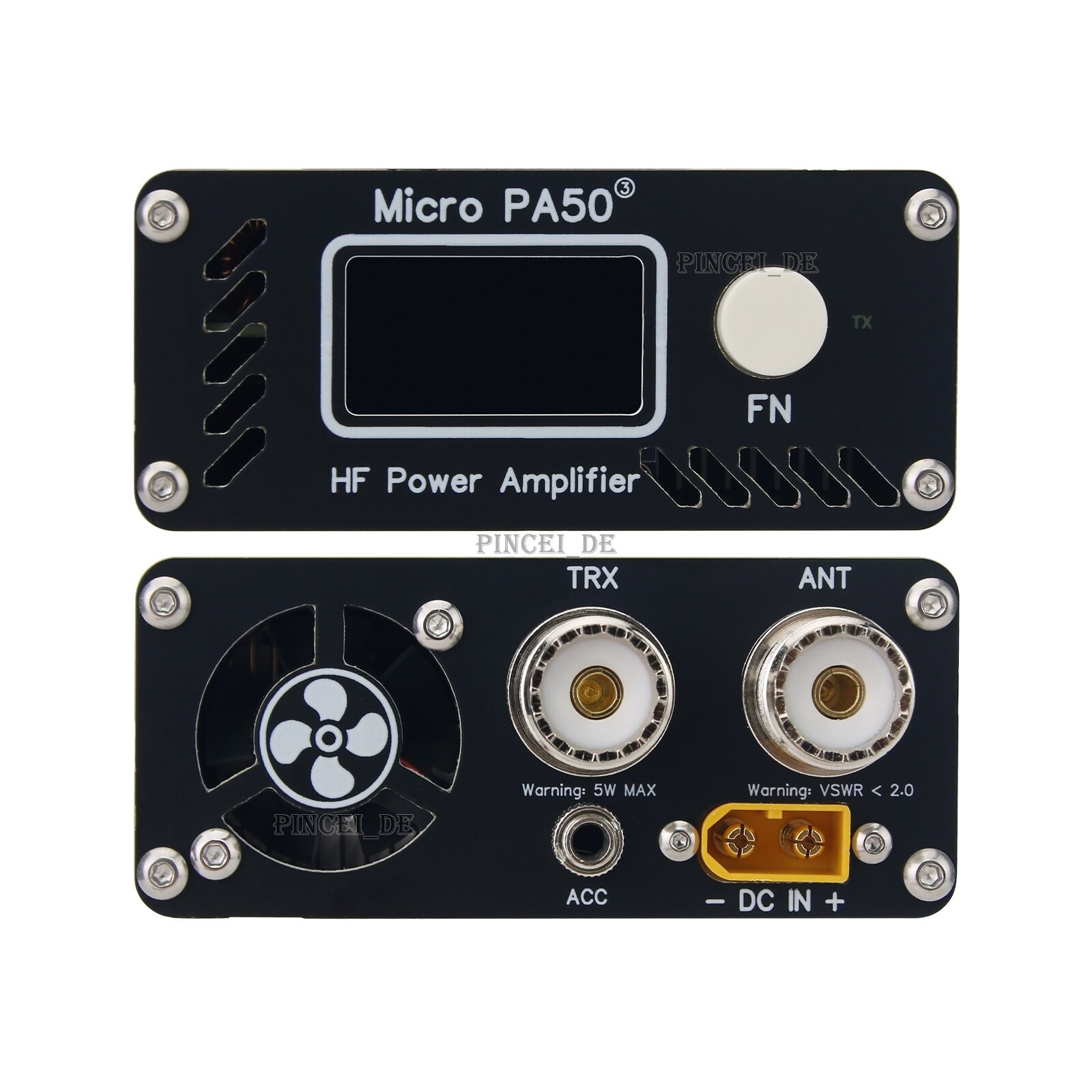 Micro PA50-3 Third Generation RF Shortwave Power Amp LPF Filter OLED Display