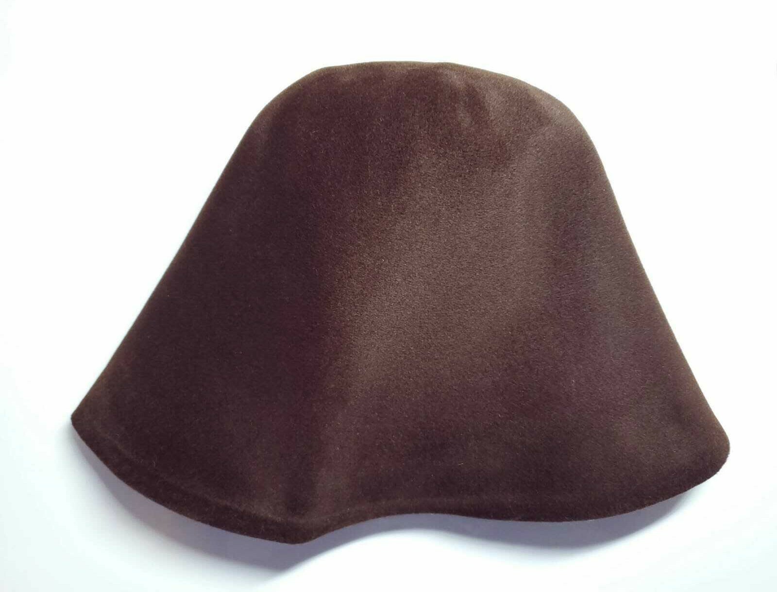 Velour Felt Hood for Millinery & Hat Making - Chocolate Brown