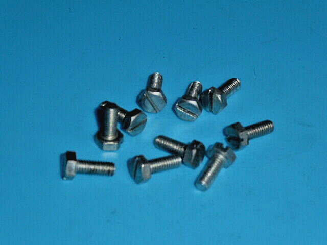 4BA x 3/8" Length Steel Slotted Hex Bolts Zinc Plated - 10 quantity