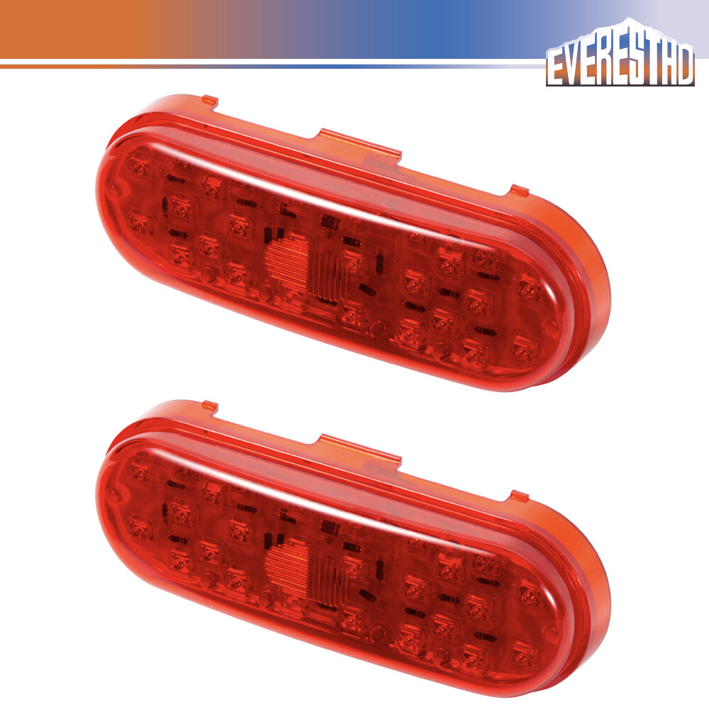 2Pcs Fit For Volvo VNL VNR Mack Anthem Tail Lamp Turn Signal Light Red LED