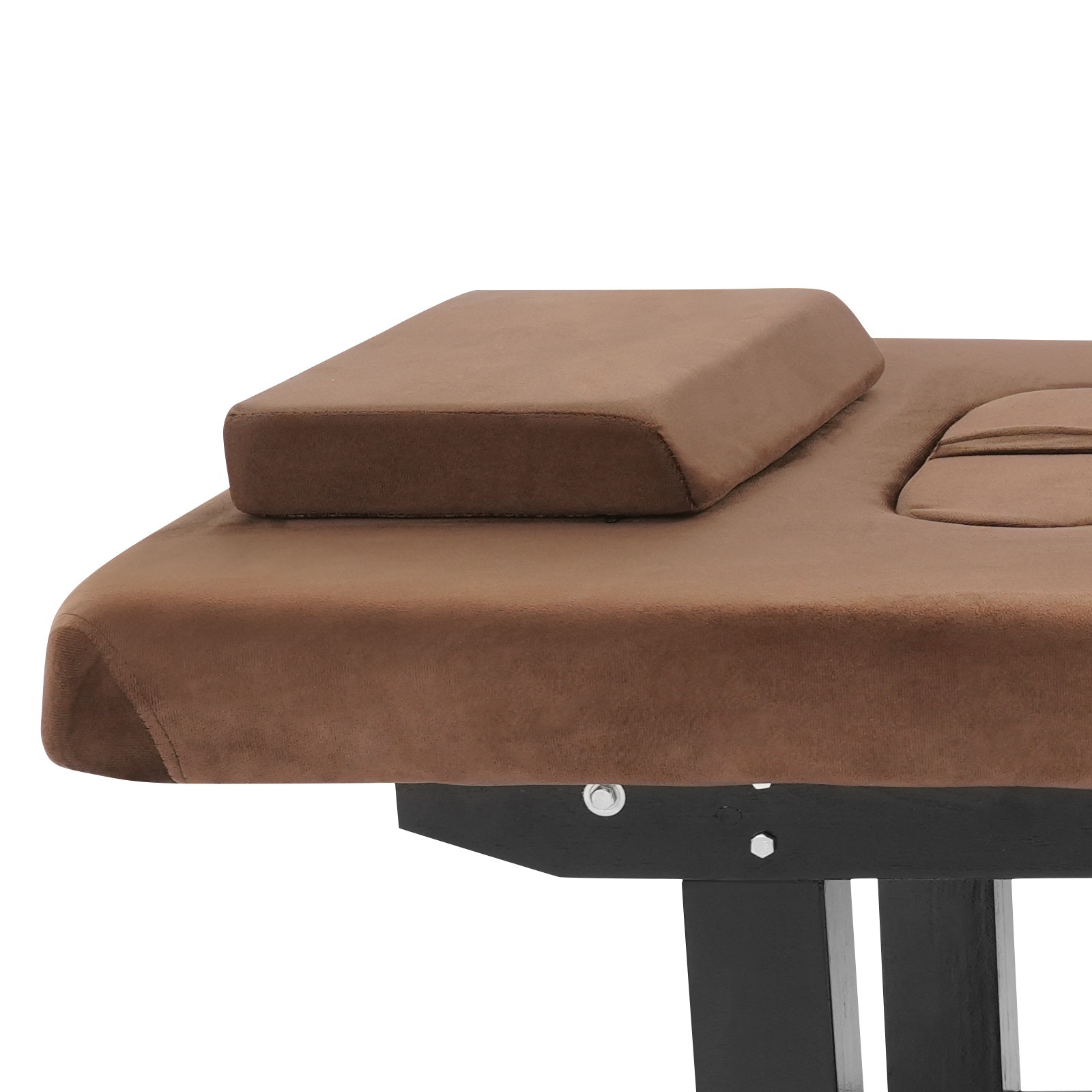 Stationary Massage Table Solid Wood Massage Table Spa Bed 75"x 31.5" Brown
