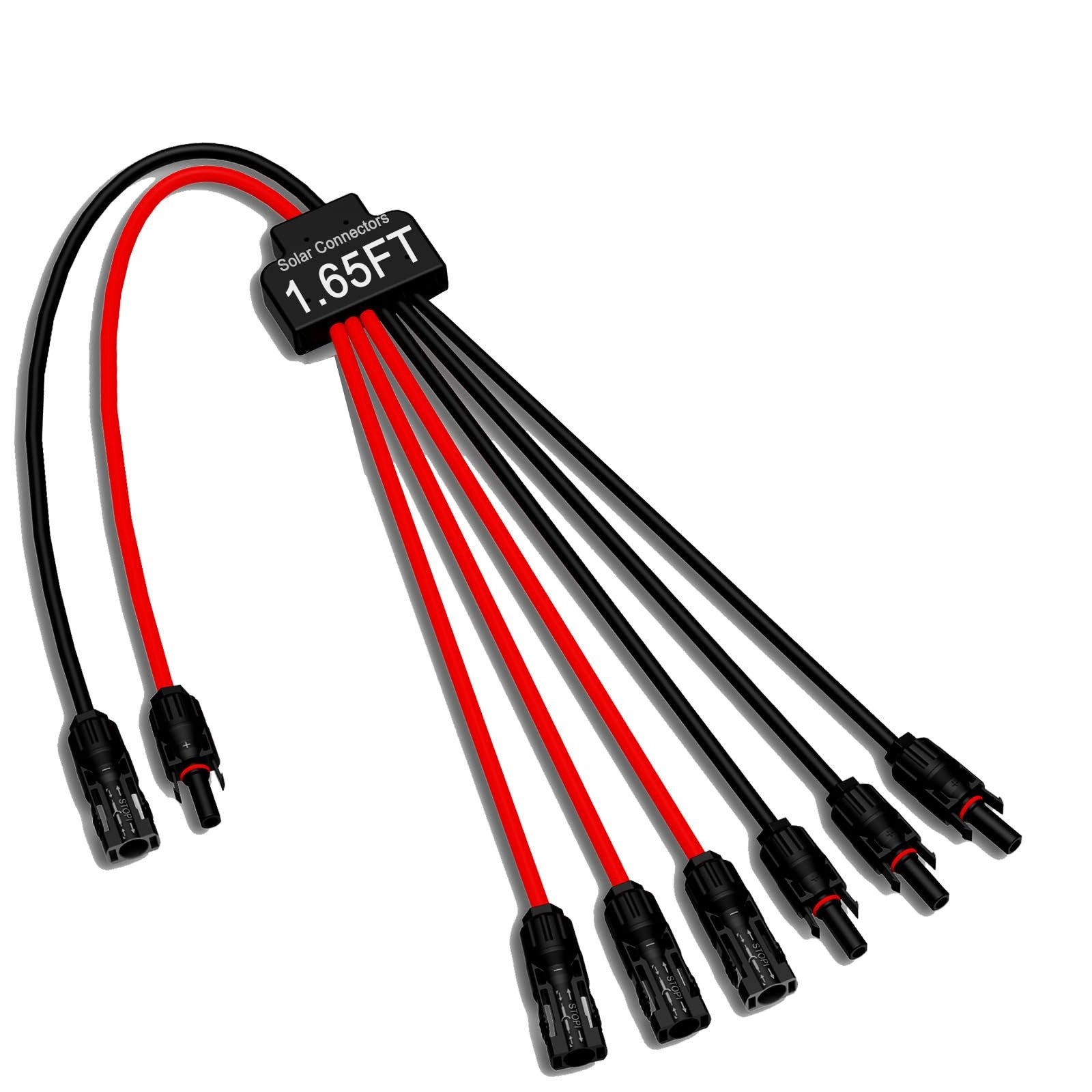 Solar Connectors for 3 Solar Panels, Tool-Free Solar Panel Wires and Connecto...
