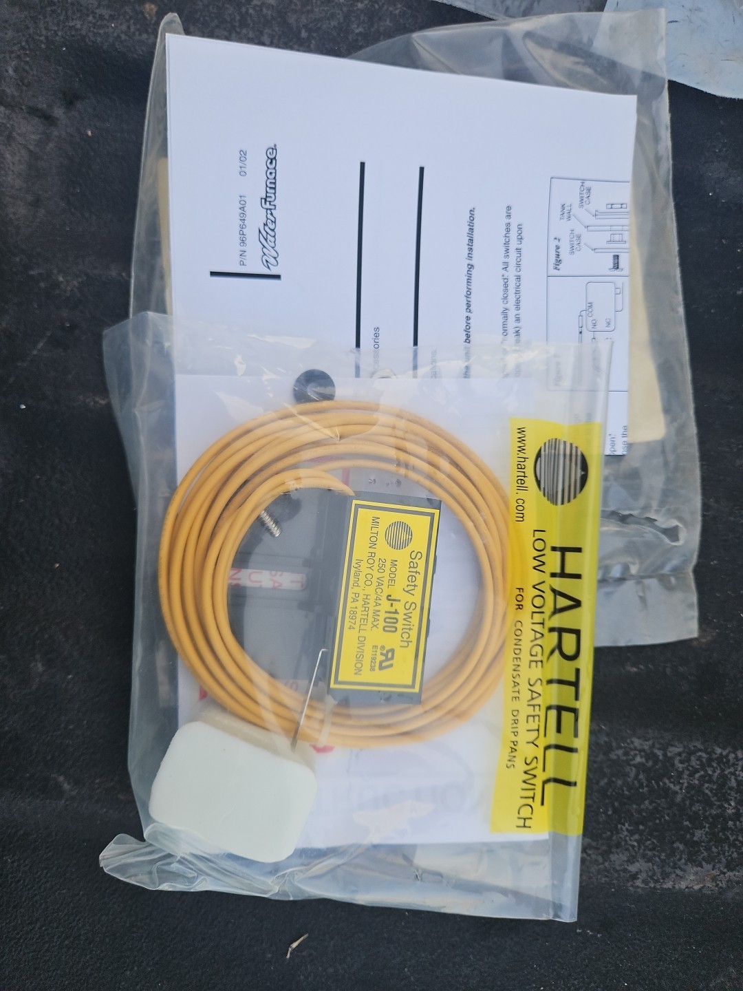 Hartell Aux Safety Pan Low Voltage Safety Switch J100