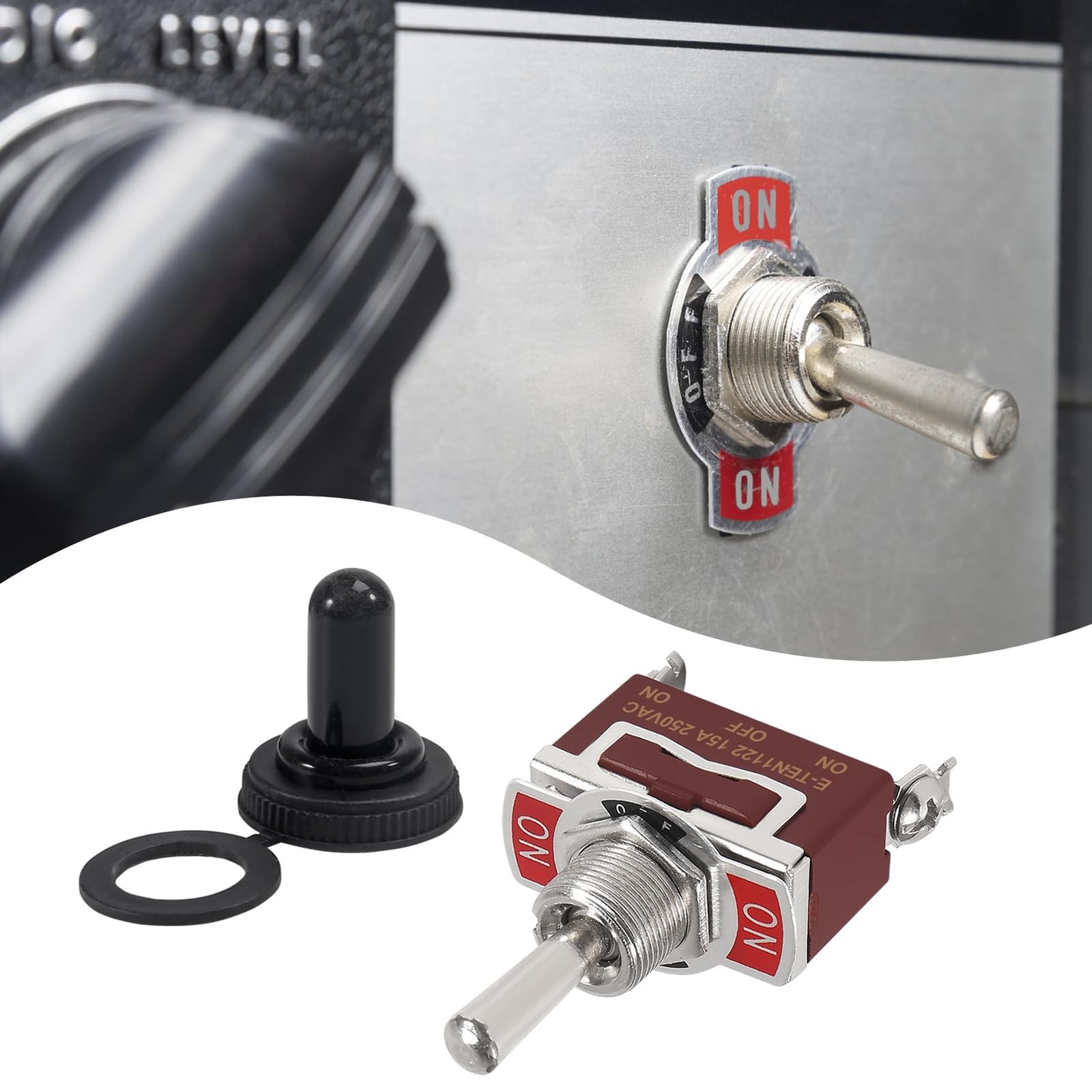 Waterproof Toggle Switch 12V Marine ON Off ON 3 Pin 3 Position SPDT 12 Volt D...