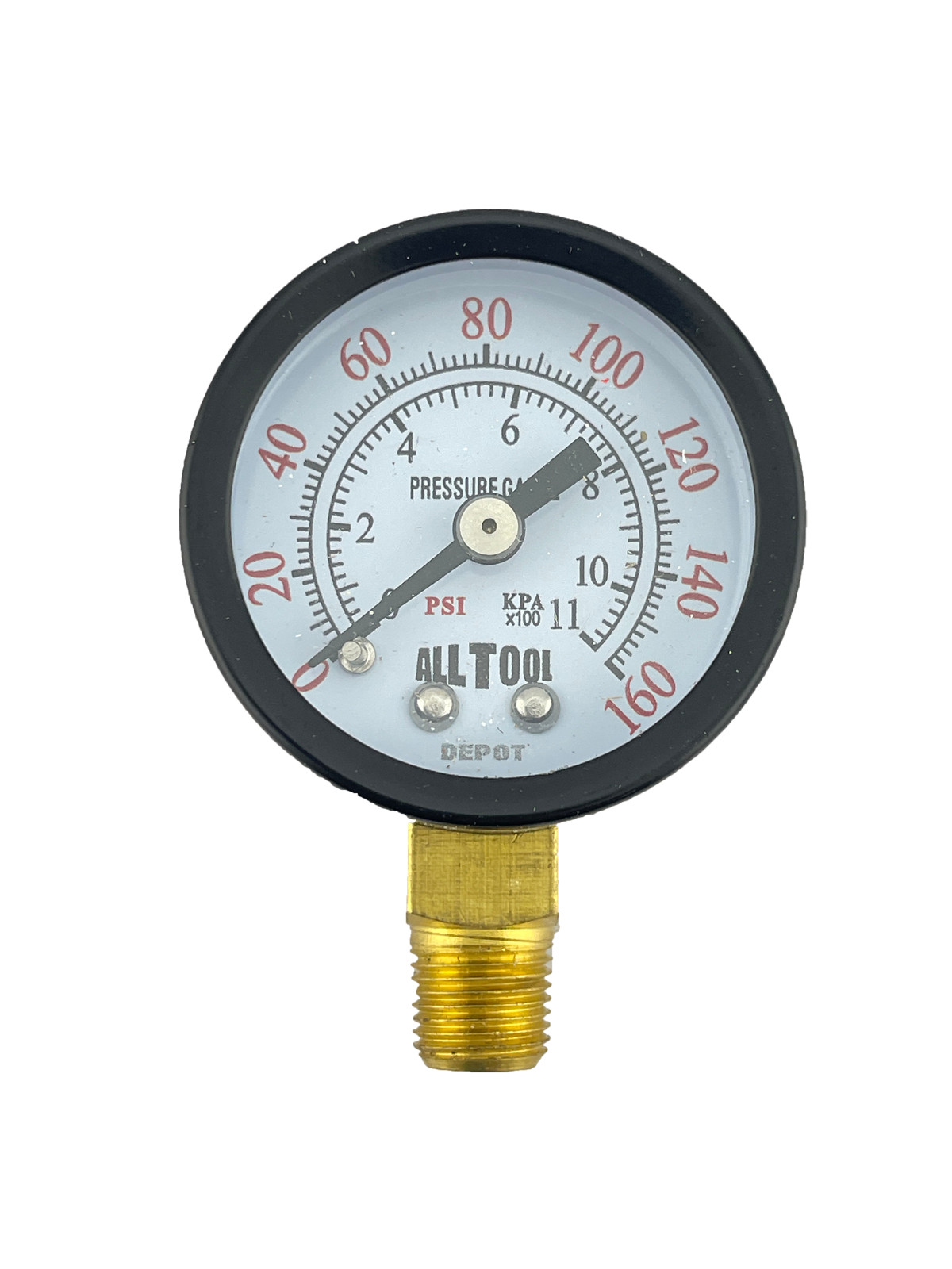 Air Pressure Gauge 1.5" Dial Side Mount 1/8"NPT - 0 to 160PSI