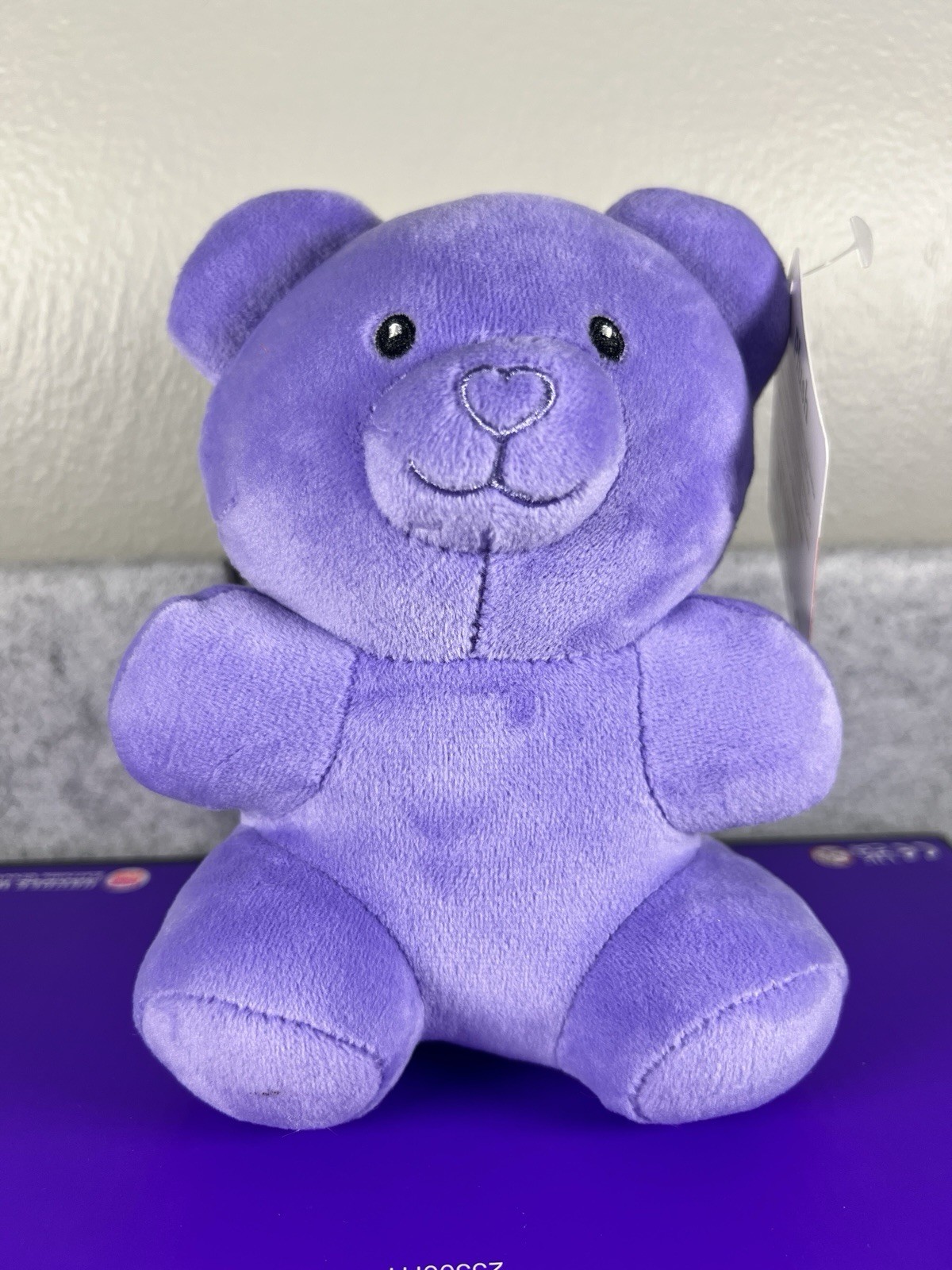 NEW, VALENTINE Gummy Bear Stuffed Plush Way To Celebrate, PURPLE, 6"