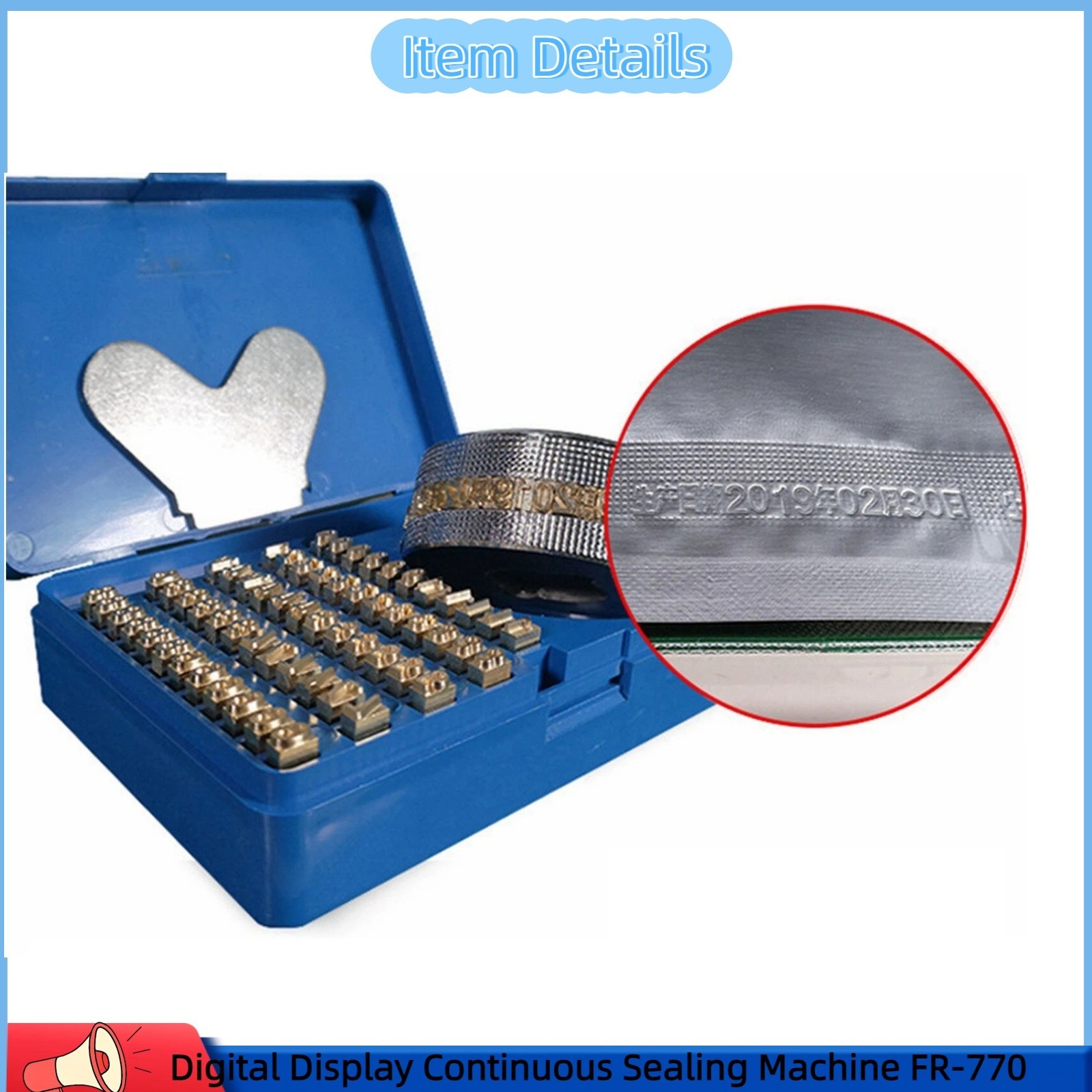 Digital Display Continuous Sealing Printing Machine FR-770 Bag Sealer 110V