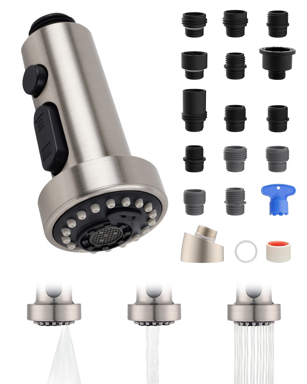 Pull Down Kitchen Faucet Head Replacement, Sink Faucet Sprayer Head Nozzle