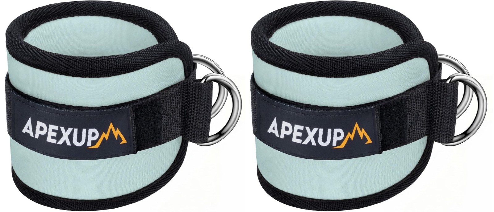APEXUP Ankle Strap for Cable Machine, Adjustable Straps, Pastel Blue, PACK OF 2