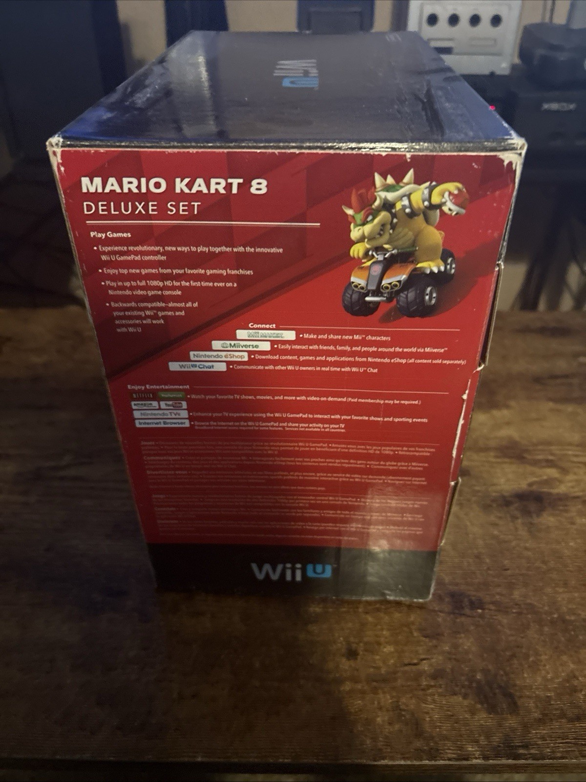 NINTENDO WII U MARIO KART 8 BUNDLE VIDEO GAME CONSOLE BOX ONLY *NO SYSTEM*
