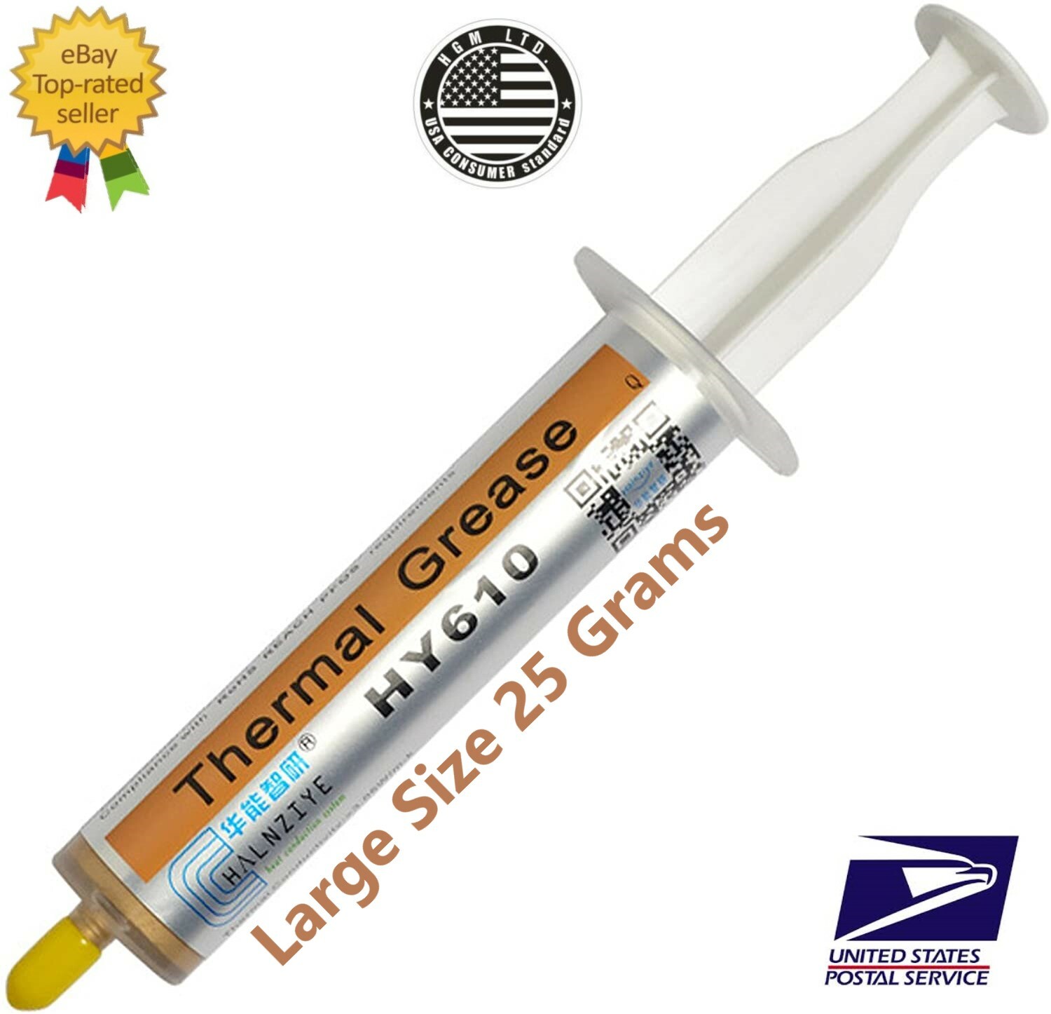 High Performance Gold Thermal Grease CPU Heatsink Compound Paste Syringe
