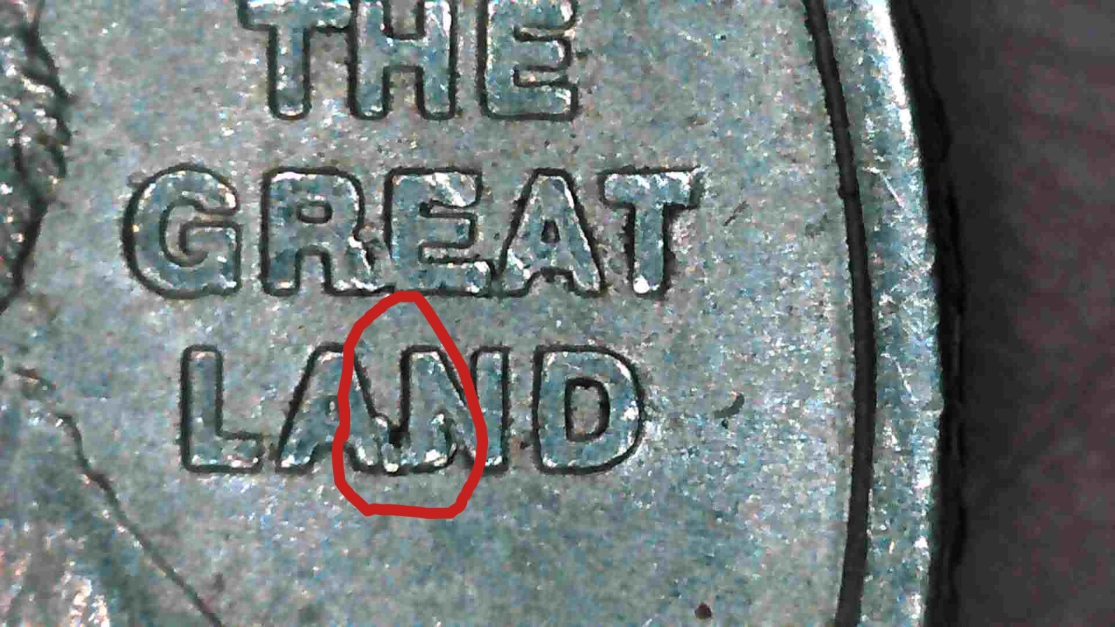 2008-P Alaska State Quarter Claw Die Chip Error MULTIPLE ERRORS Drool Error