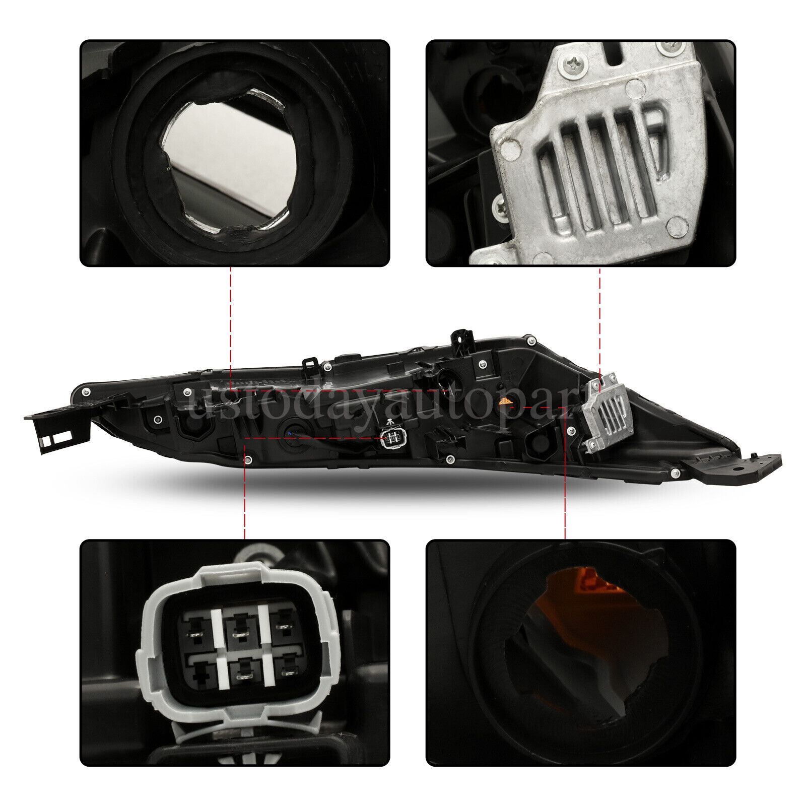 Left Headlight For 2021-2023 Nissan Rogue Halogen W/LED DRL Headlamp Driver Side