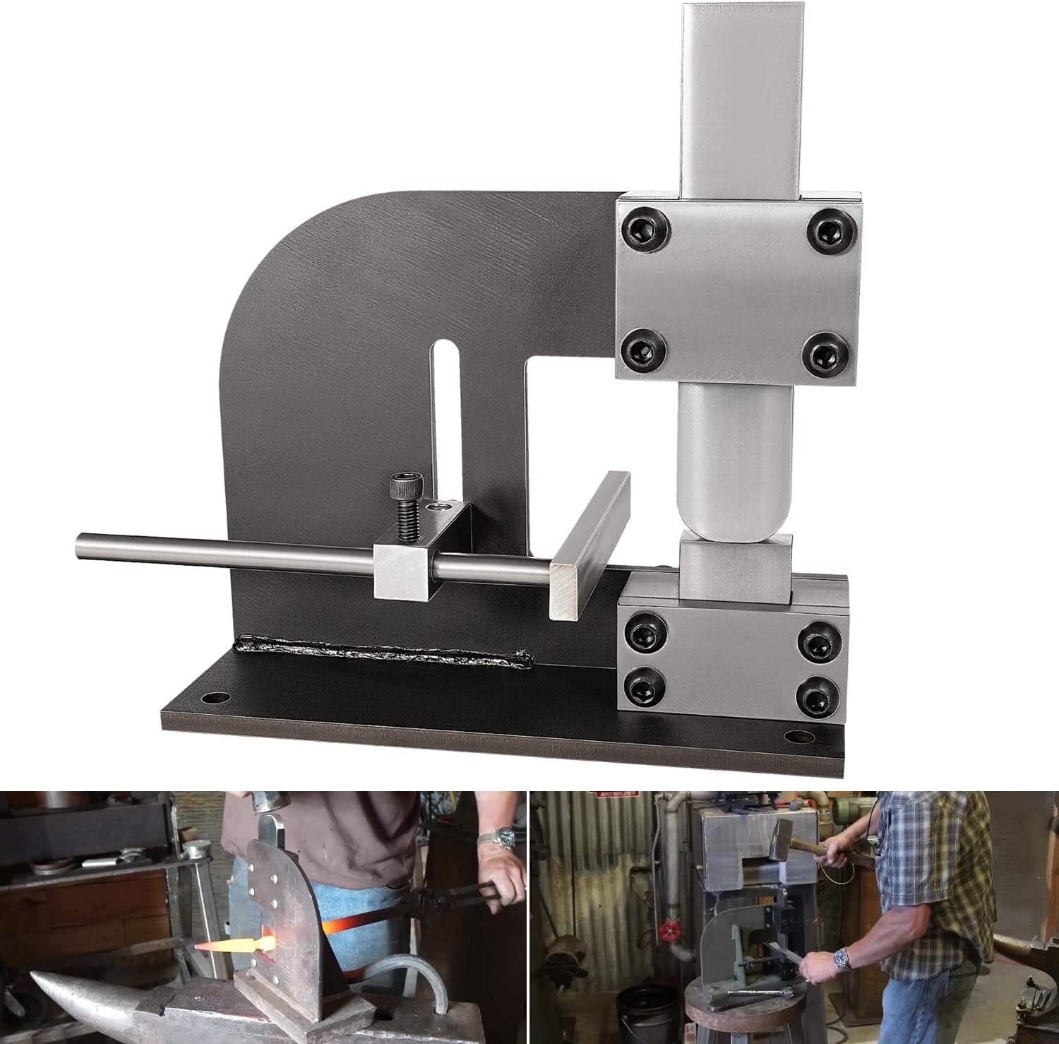 Forge Wizard Blacksmith Guillotine Tool, Cut off Much Easier With Guides Dies