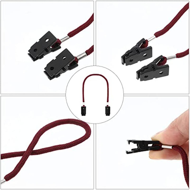 6Pcs Hat Clip Anti-lost Cap Retainer Windproof Coiled Cord for Fishing Golfing