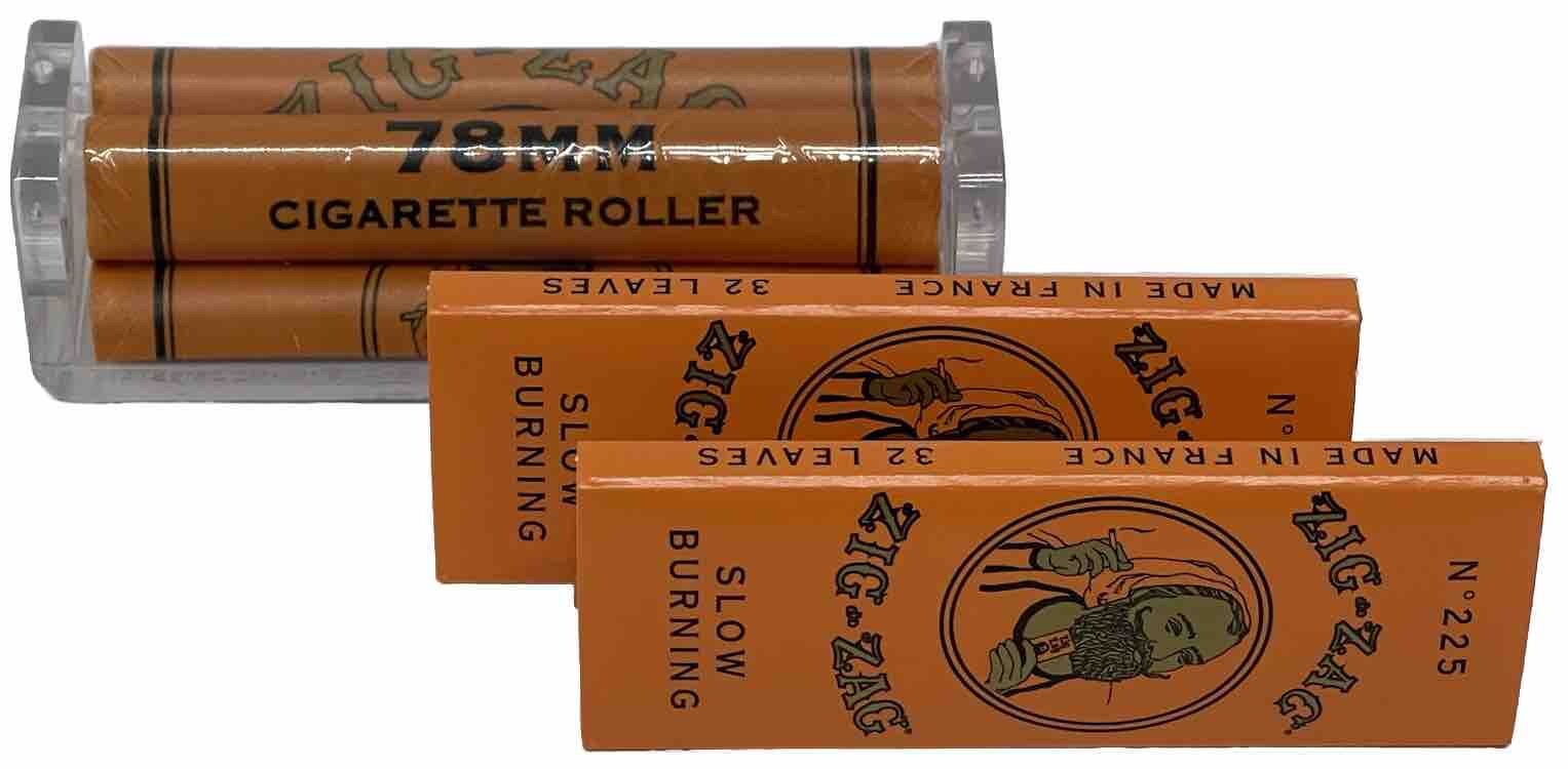 Zig Zag AUTHENTIC Cigarette Roller W/ 2 Packs Papers 78mm/ 1.25" *FREE SHIPPING*