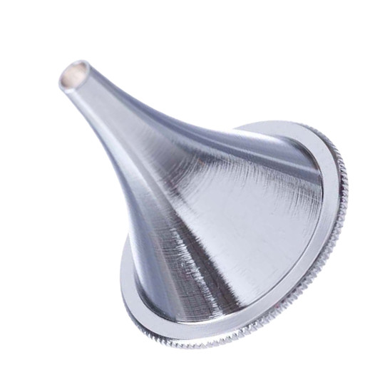 Boucheron Ear Specula, 6.5 mm, Round, Chrome, Size: 3, Premium
